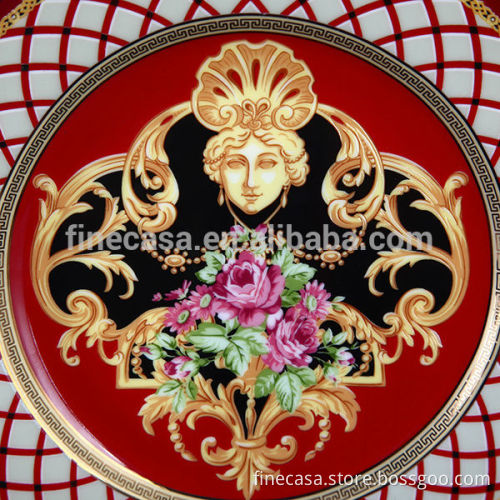 7.5 Inches Luxury Fine Bone China Dinner Plate for Wedding